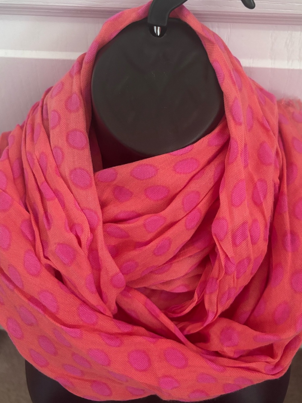 Pink Polka Dot Scarf - Women Accessories